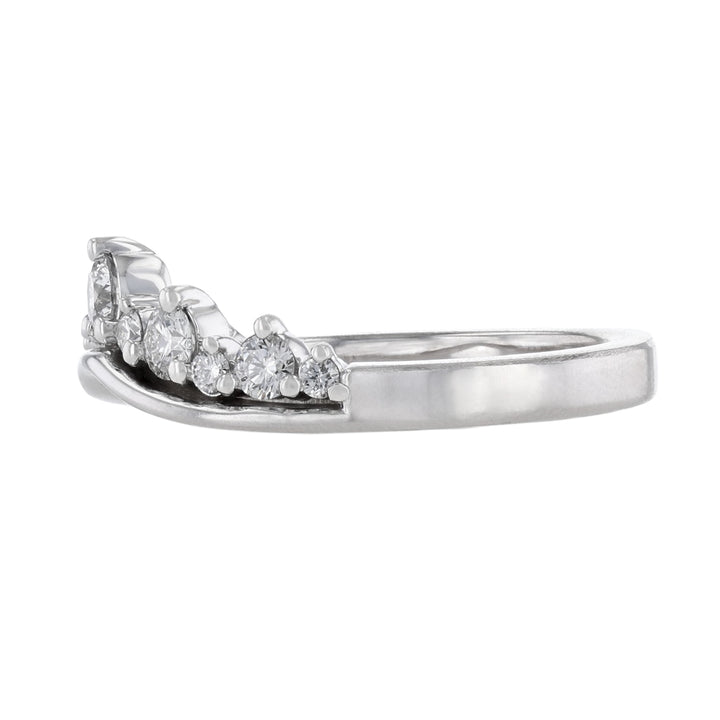 Tiara Crown Round Diamond Band, 0.49ct.