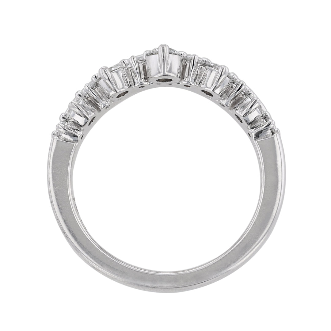 Tiara Crown Round Diamond Band, 0.49ct.
