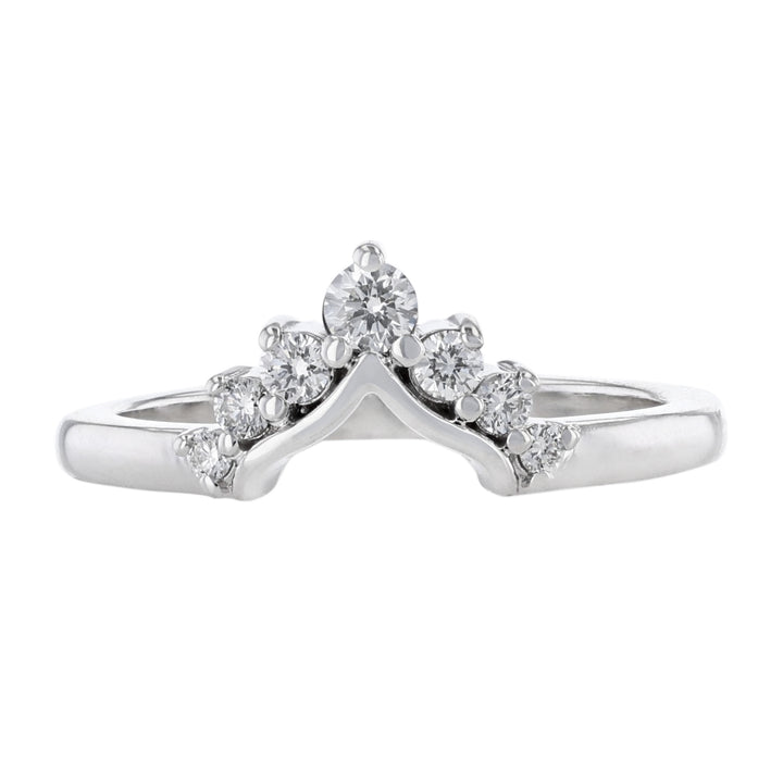 Diamond Pointed Contour Band, 0.19ct.