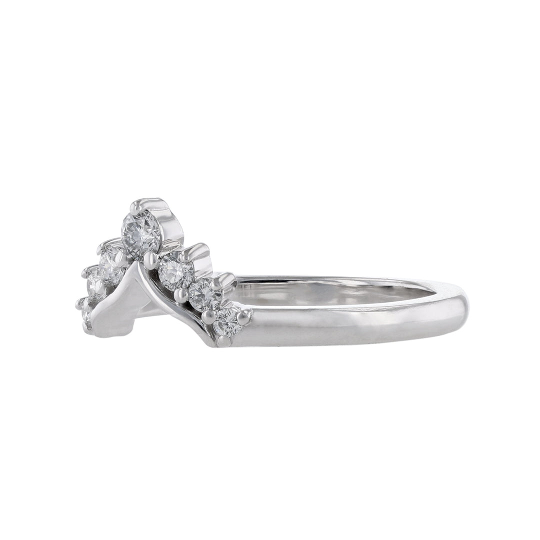 Diamond Pointed Contour Band, 0.19ct.