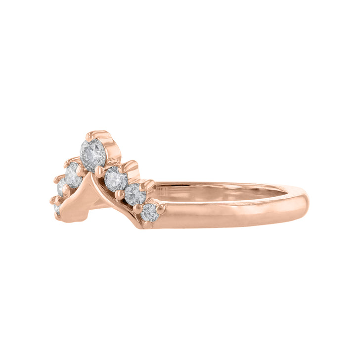 Diamond Pointed Contour Band, 0.19ct.