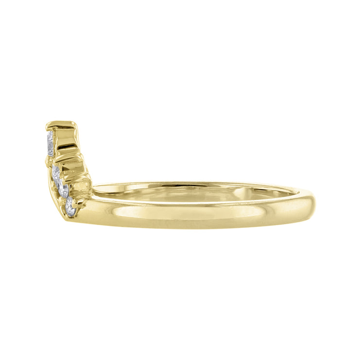 Diamond Pointed Contour Band, 0.19ct.