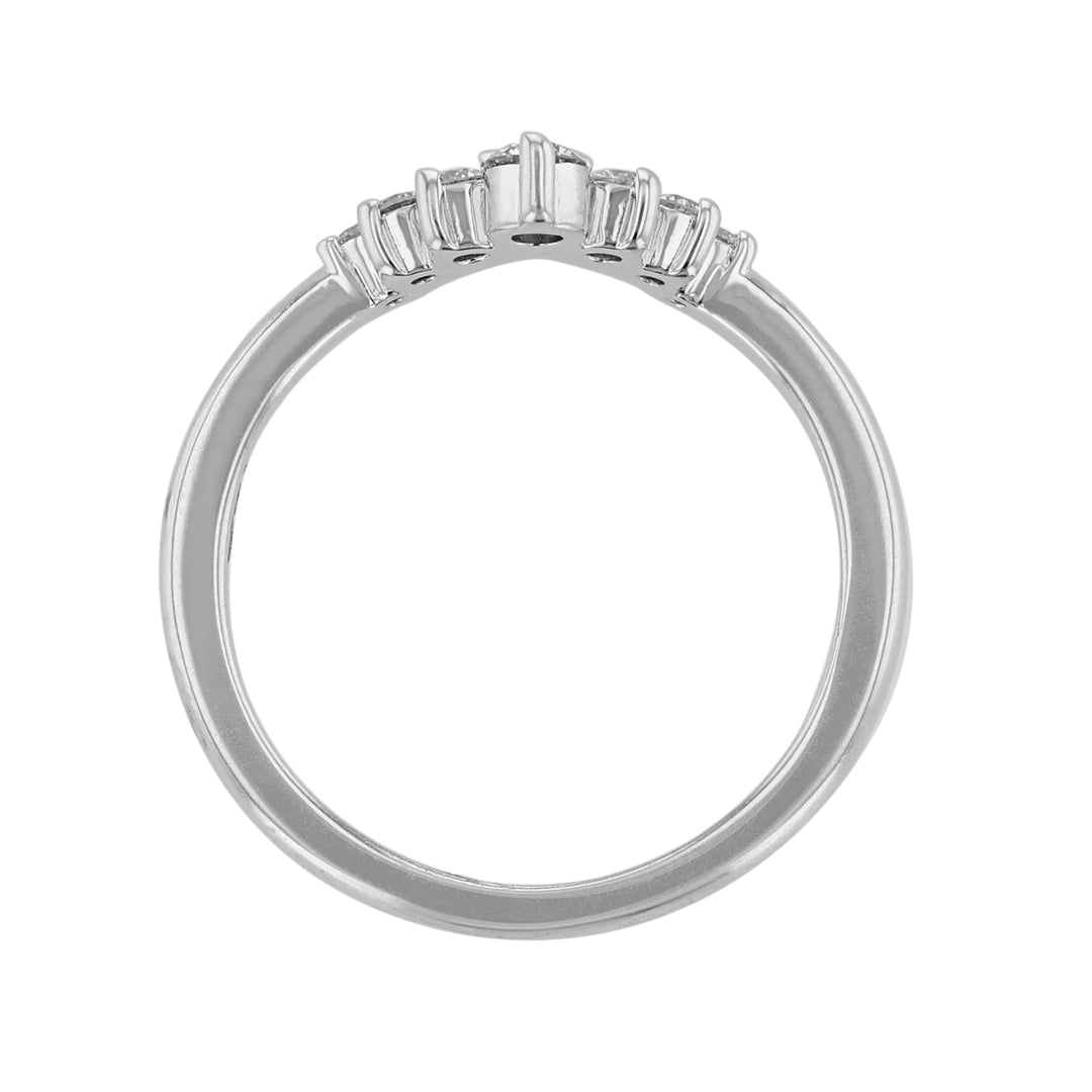 Diamond Pointed Contour Band, 0.19ct.