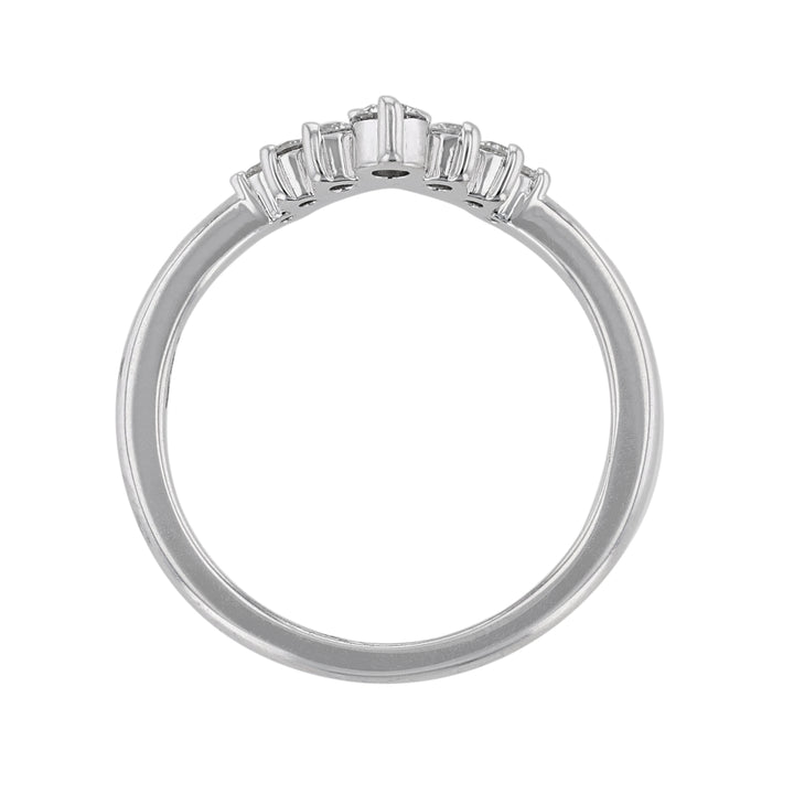 Diamond Pointed Contour Band, 0.19ct.