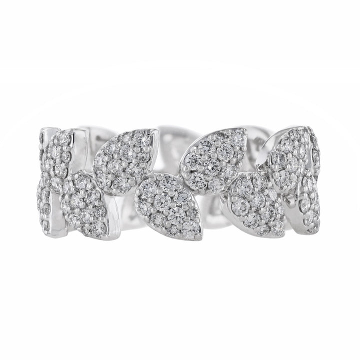 Offset Marquise Round Diamond Band