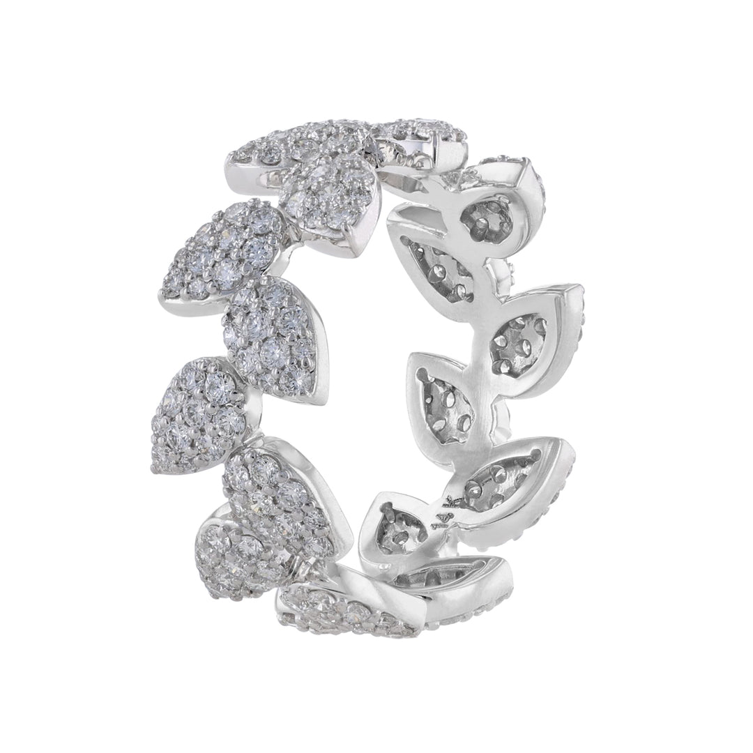 Offset Marquise Round Diamond Band