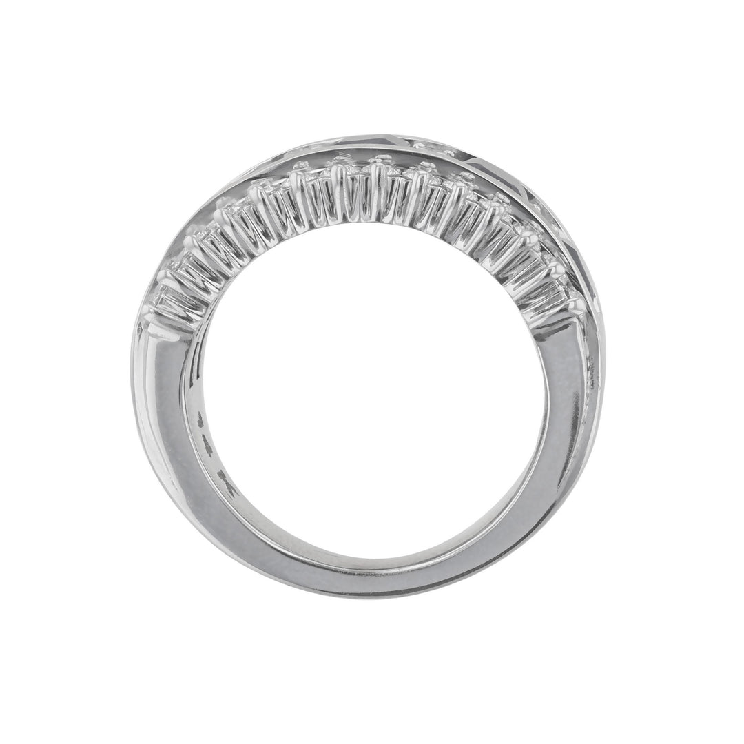 Channel Blue Sapphire Diamond Ring