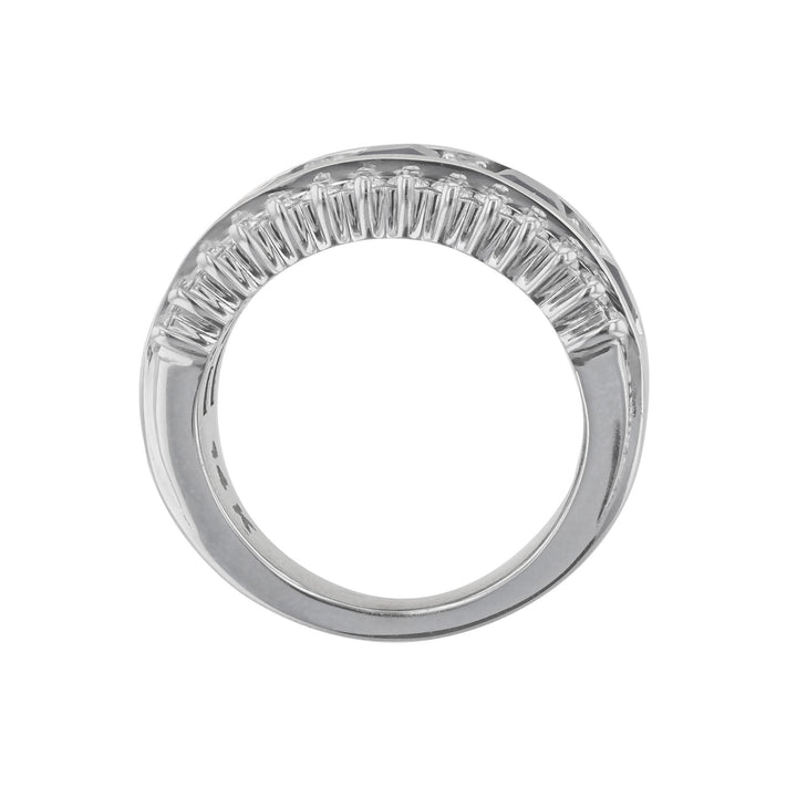 Channel Blue Sapphire Diamond Ring