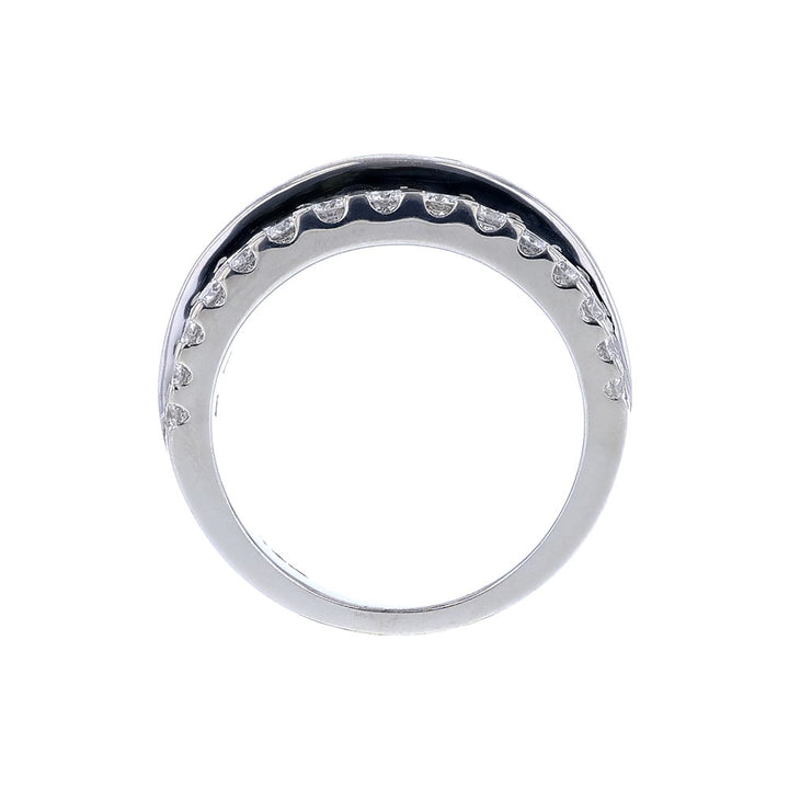 14K White Gold Baguette Ruby Diamond Ring