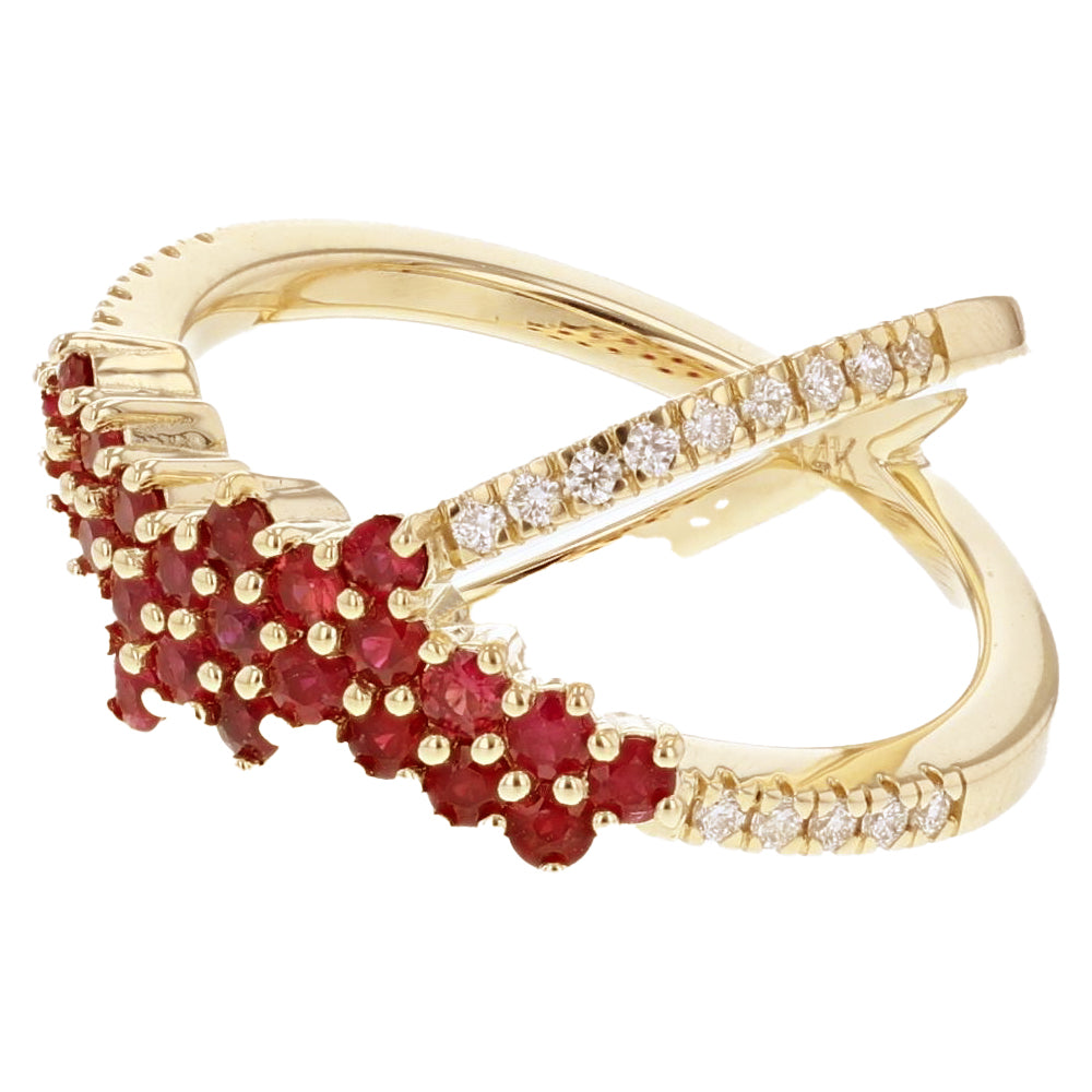Yellow Gold Ruby and Diamond Ring