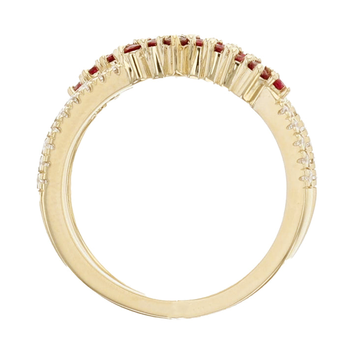 Yellow Gold Ruby and Diamond Ring