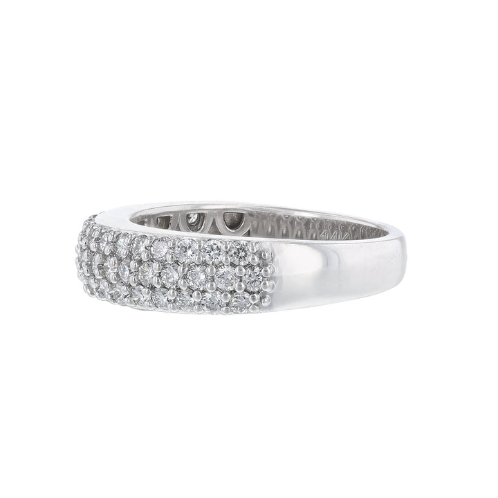 Triple Row Diamond Pave Ring, 1.12ct.