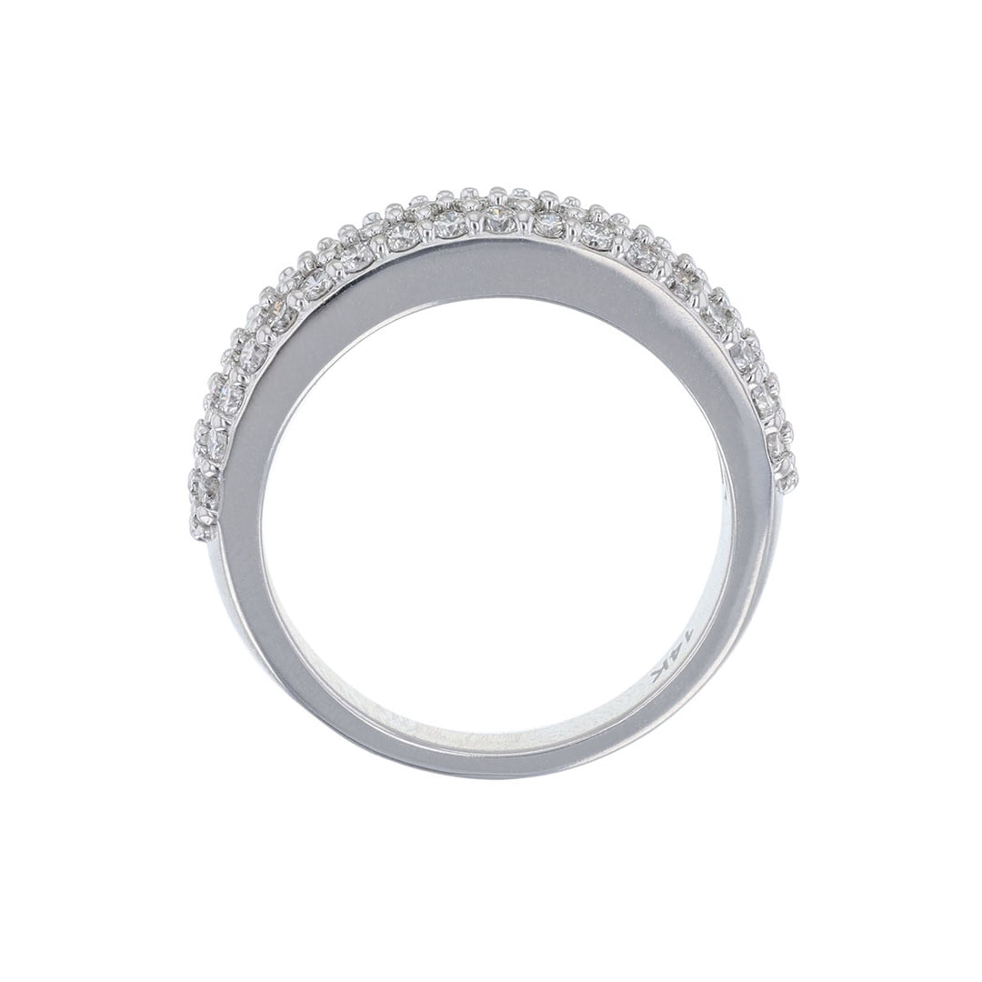 Triple Row Diamond Pave Ring, 1.12ct.