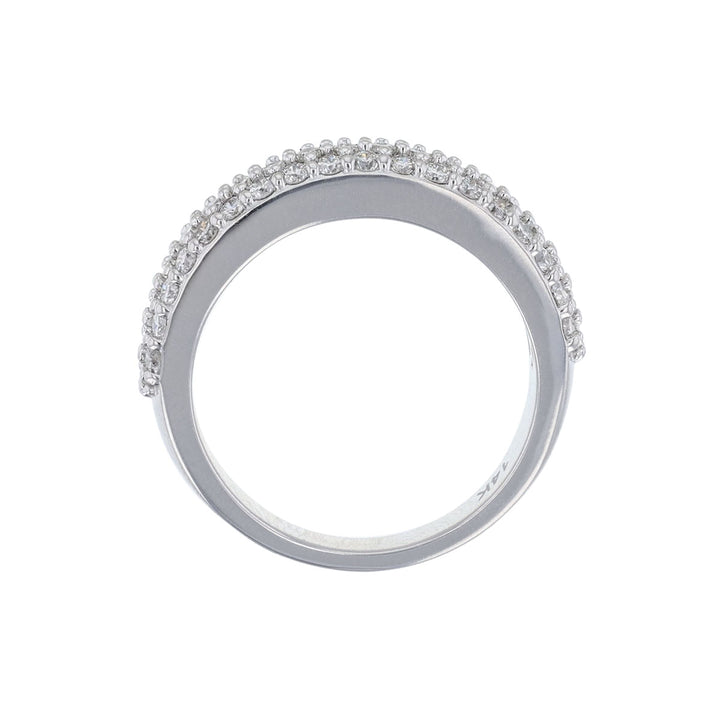 Triple Row Diamond Pave Ring, 1.12ct.