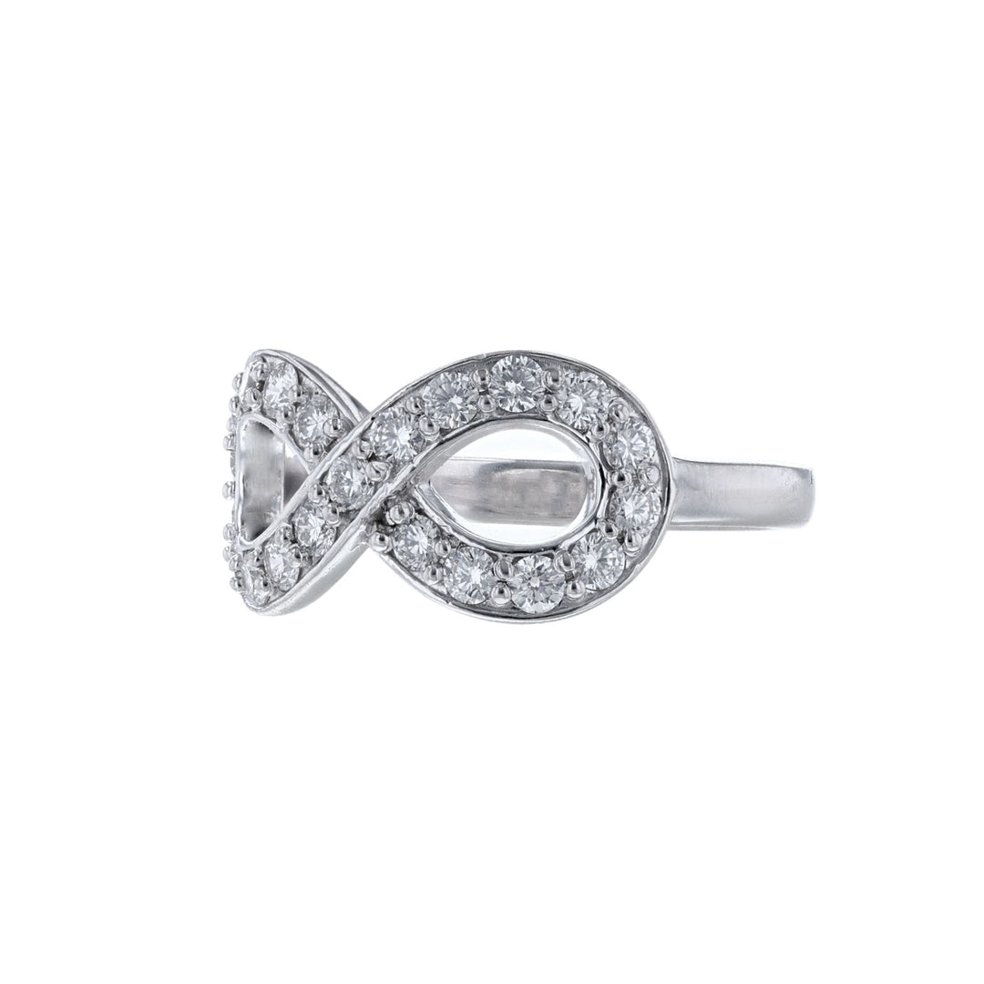 Infinity Diamond Band, 14K White Gold