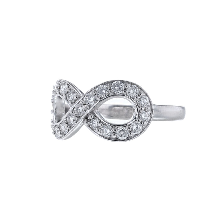 Infinity Diamond Band, 14K White Gold