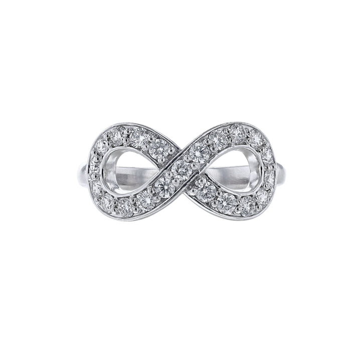 Infinity Diamond Band, 14K White Gold