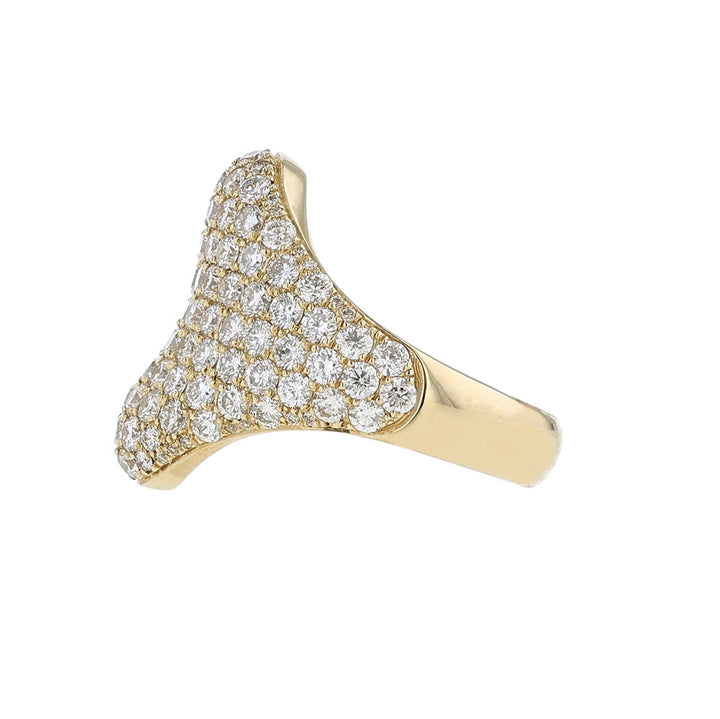 14K Yellow Gold Diamond Shape Ring