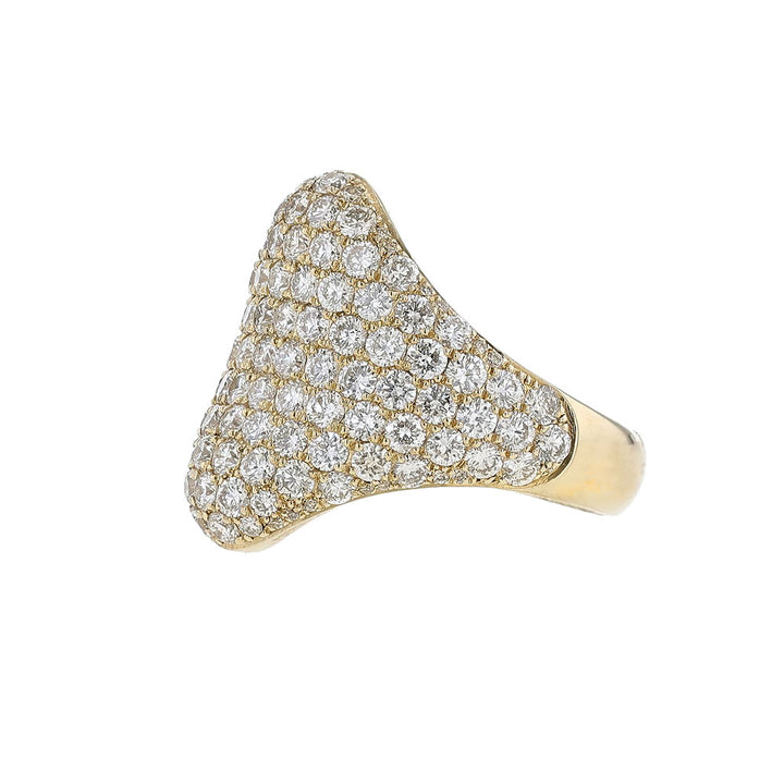 14K Yellow Gold Diamond Shape Ring