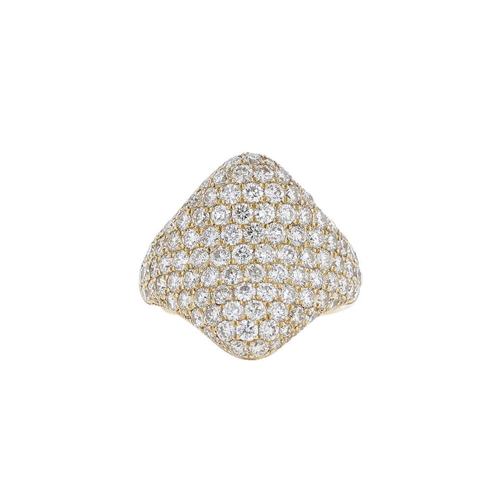 14K Yellow Gold Diamond Shape Ring