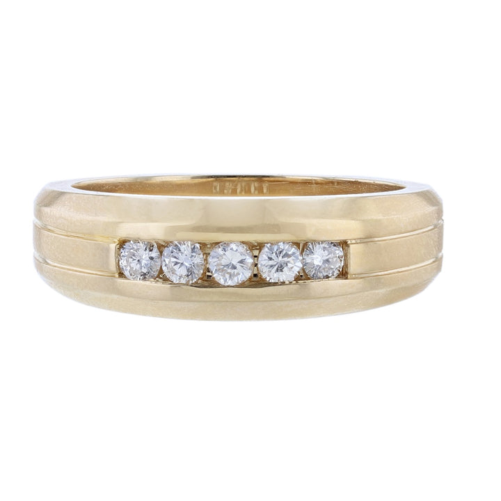 Channel Set Diamond Row Men's Band, 0.35ct.