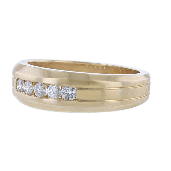 Channel Set Diamond Row Men's Band, 0.35ct.
