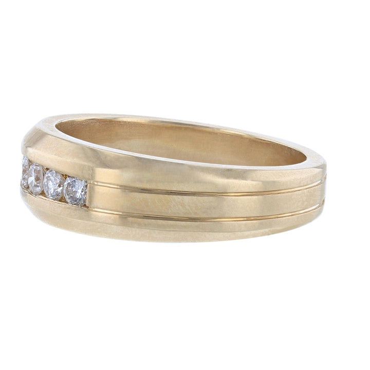 Channel Set Diamond Row Men's Band, 0.35ct.