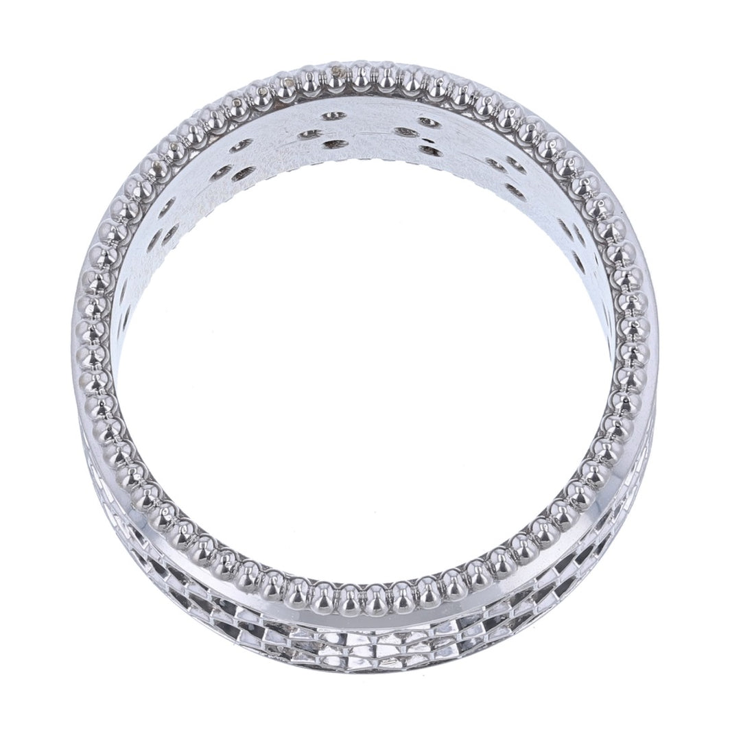14K WG Honeycomb Diamond Eternity Band