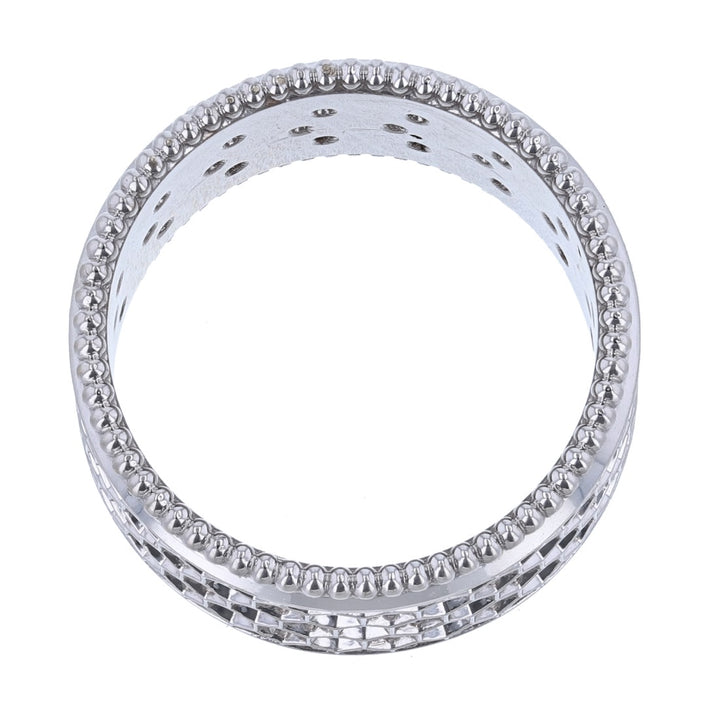 14K WG Honeycomb Diamond Eternity Band