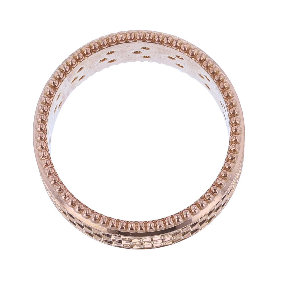 14K Gold Honeycomb Diamond Eternity Band