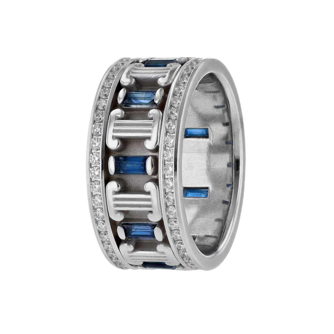 Sapphire Diamond III Eternity Band, 2.53ct.