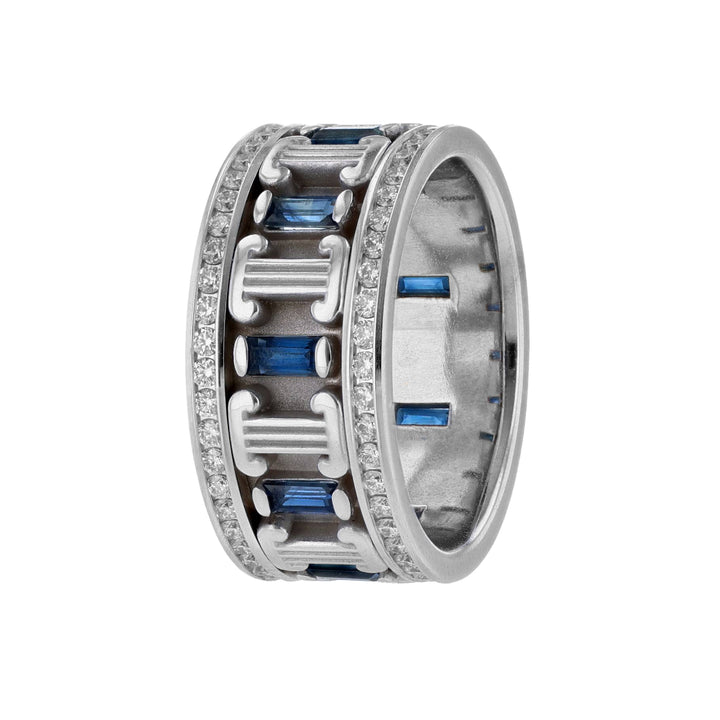 Sapphire Diamond III Eternity Band, 2.53ct.