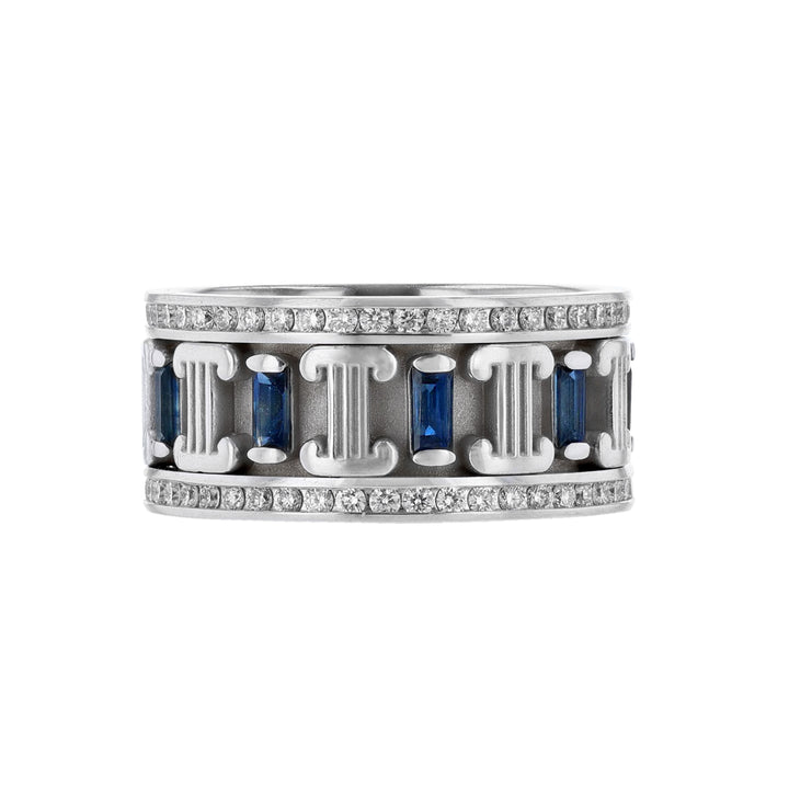 Sapphire Diamond III Eternity Band, 2.53ct.