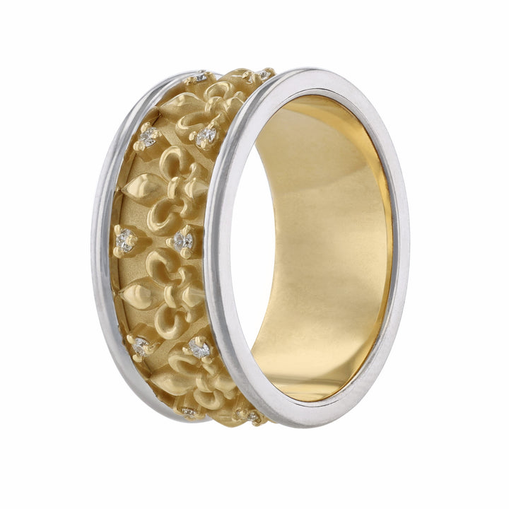 Fleur De Lis Diamond Eternity Band