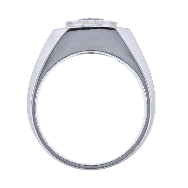 14K White Gold Sapphire Diamond Ring