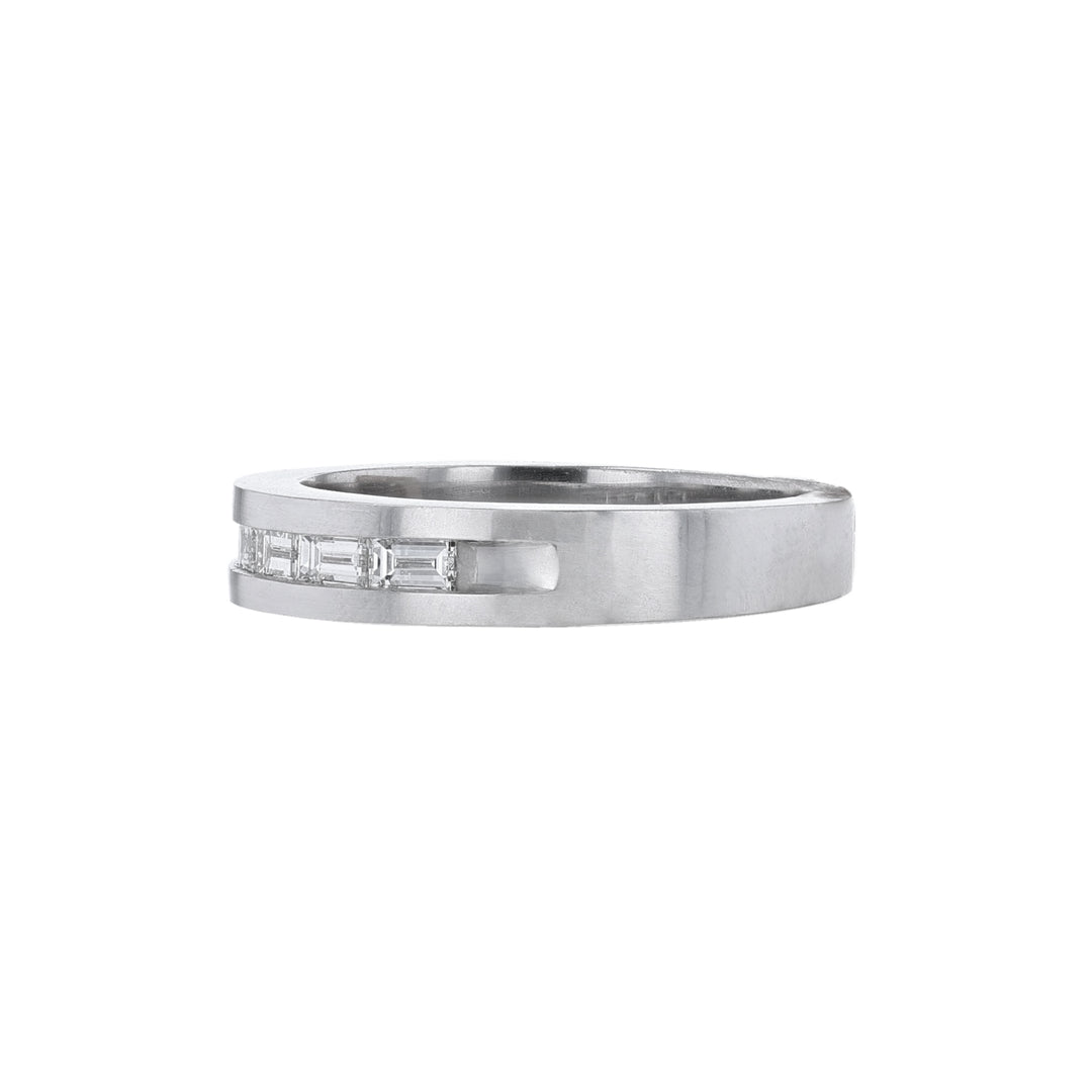 Channel Baguette Diamond Men's Band, 0.60ct.