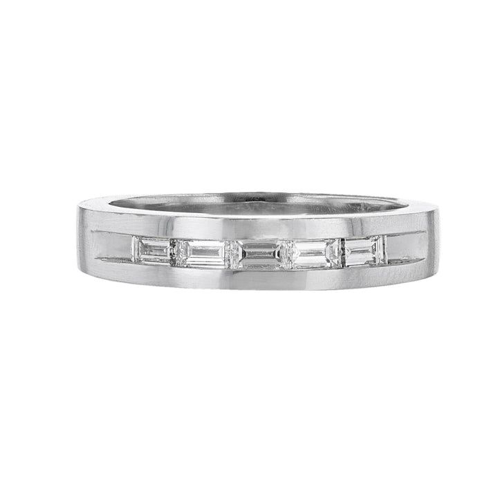 Channel Baguette Diamond Men's Band, 0.60ct.