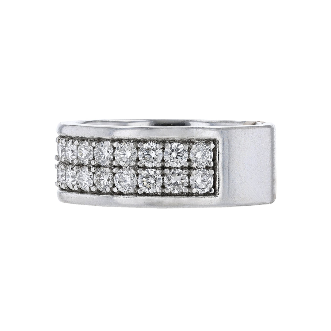 Double Row Diamond Men's Band, 1.28ct.