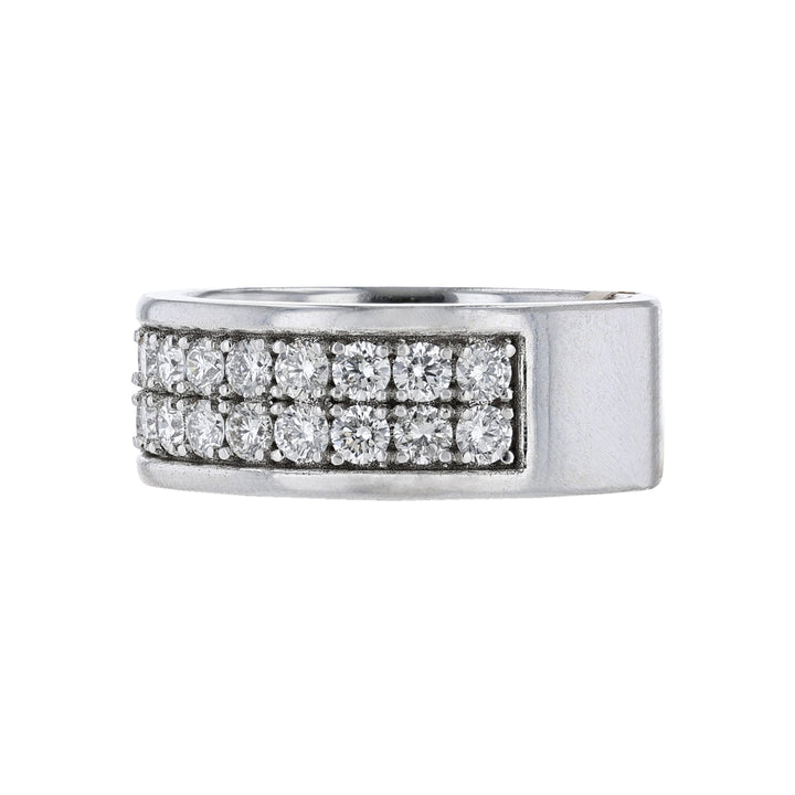 Double Row Diamond Men's Band, 1.28ct.
