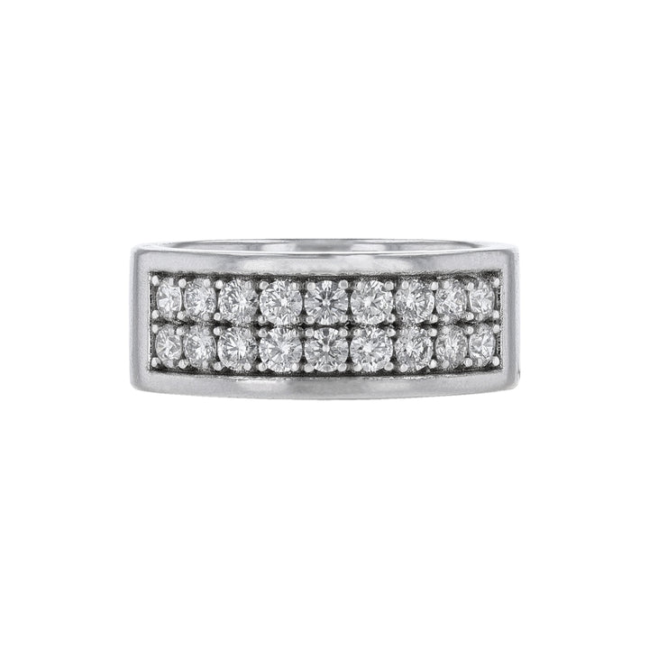 Double Row Diamond Men's Band, 1.28ct.