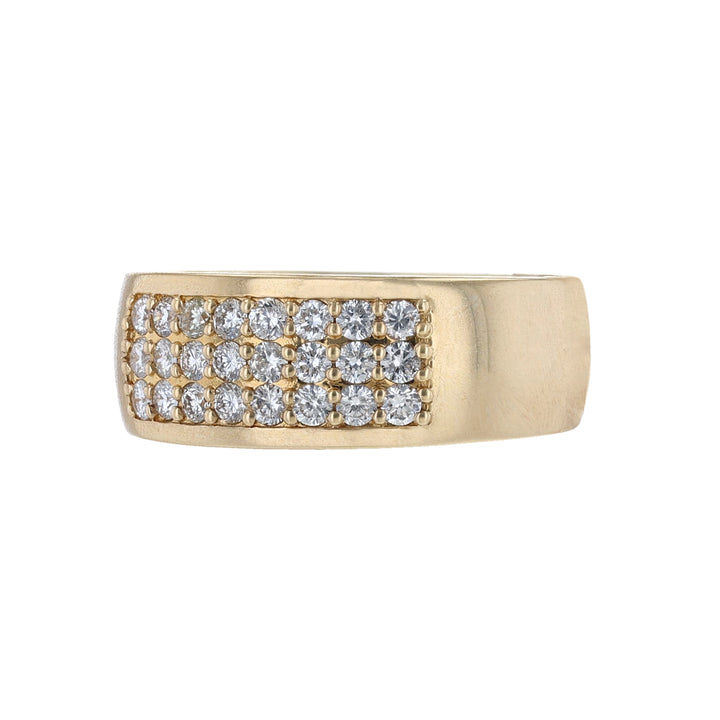Triple Row Diamond Men's Band, 0.71ct.