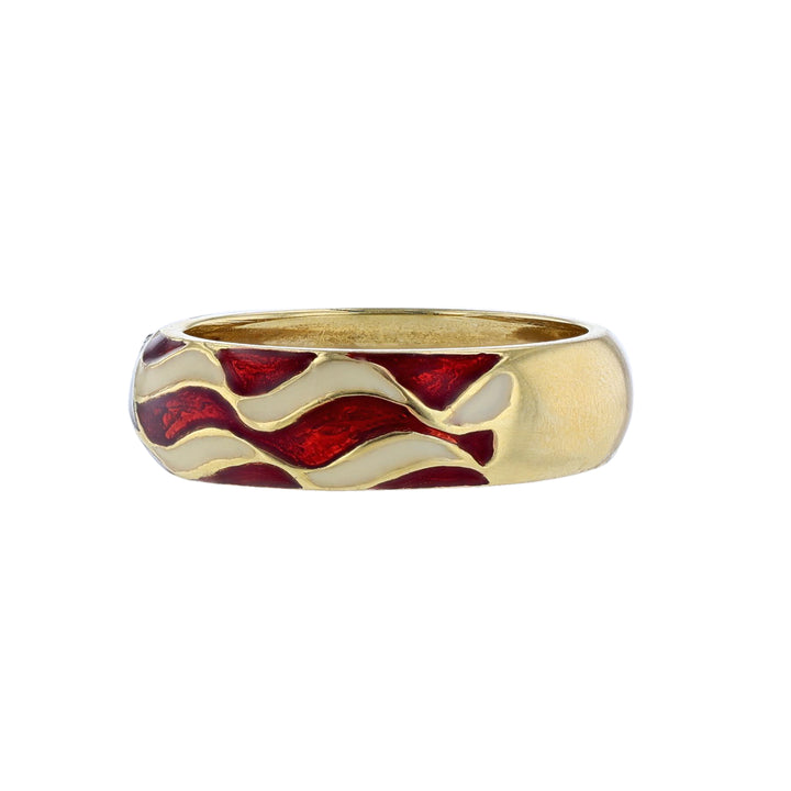United States Flag Enamel Diamond Ring