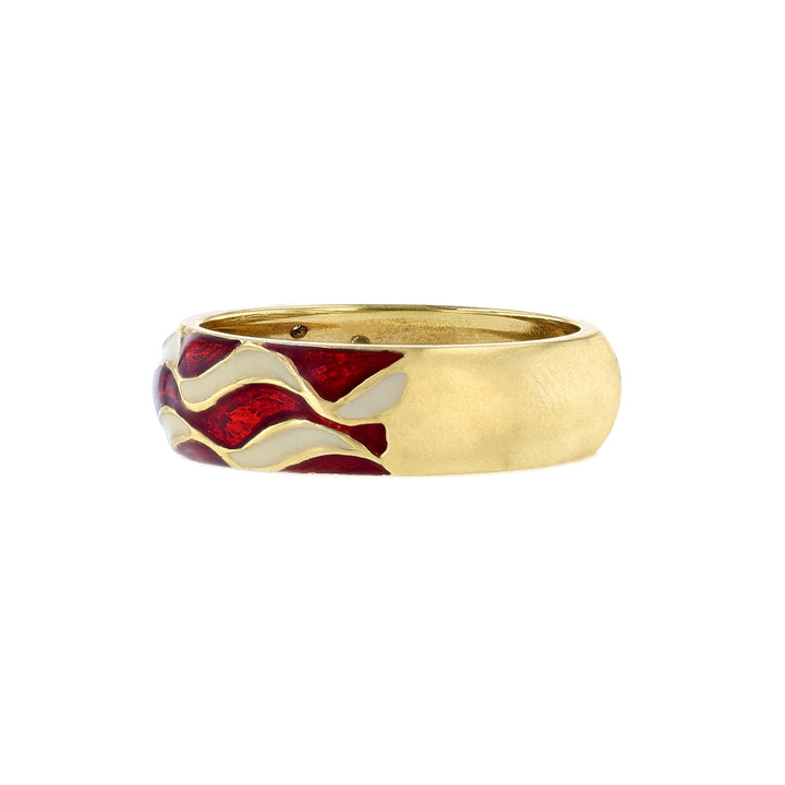 United States Flag Enamel Diamond Ring