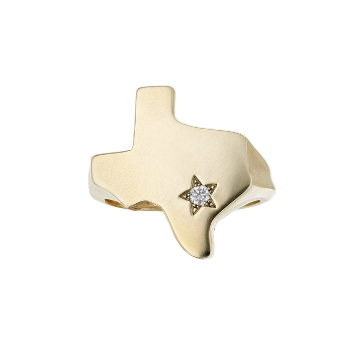 14K Yellow Gold Texas Diamond Ring