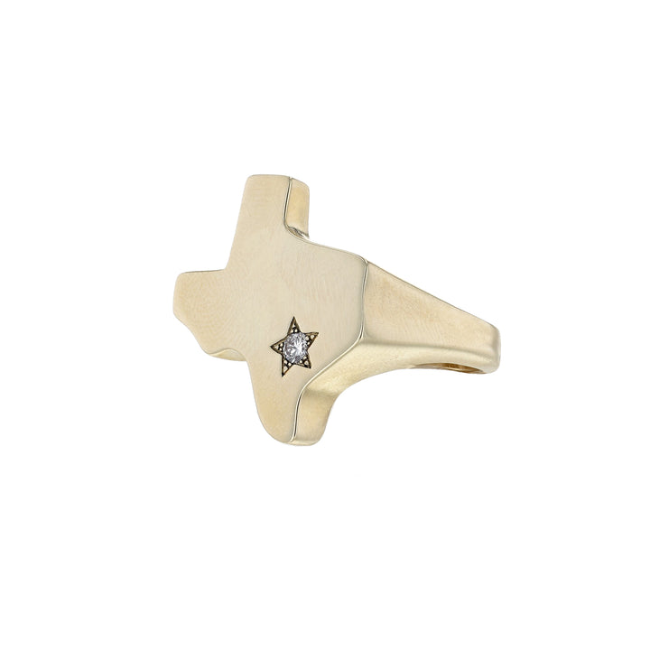 14K Yellow Gold Texas Diamond Ring