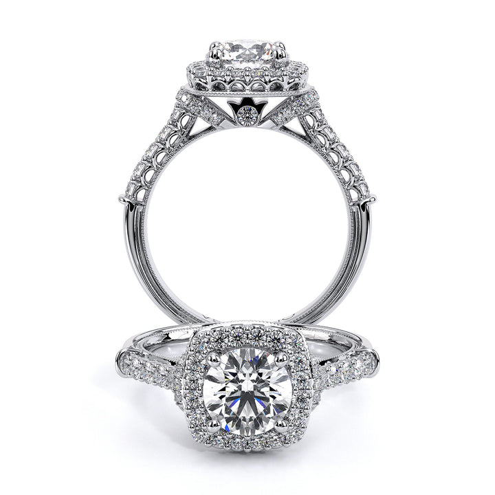 Renaissance Halo Diamond Engagement Ring