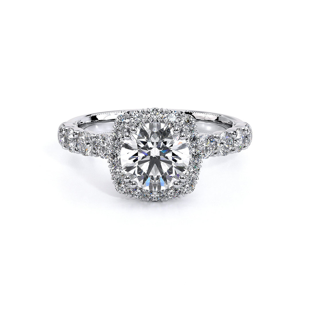 Renaissance Cushion Halo Diamond Ring