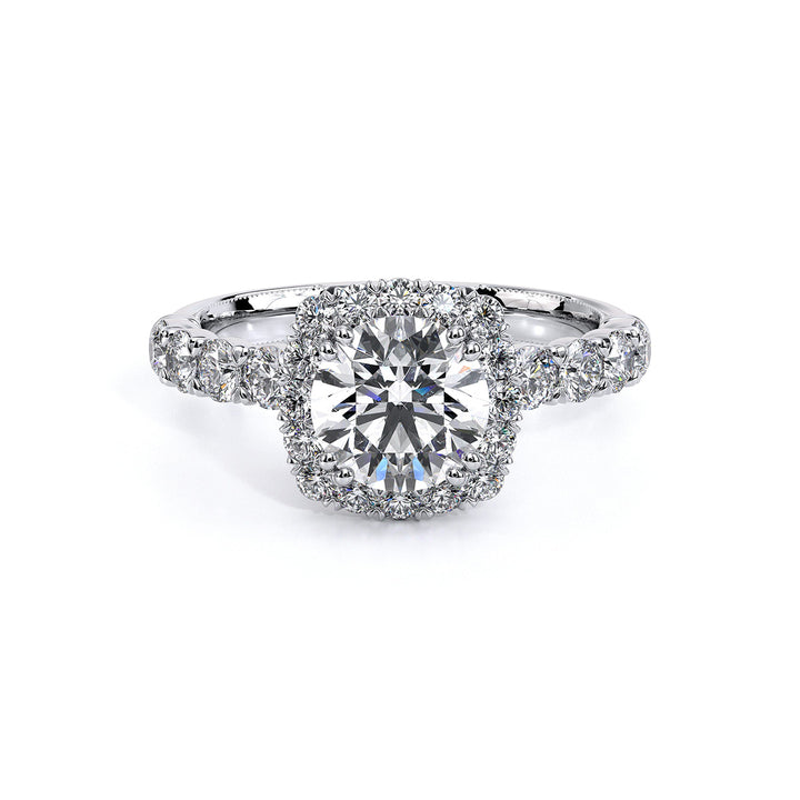 Renaissance Cushion Halo Diamond Ring