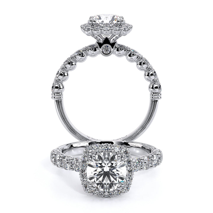 Renaissance Cushion Halo Diamond Ring