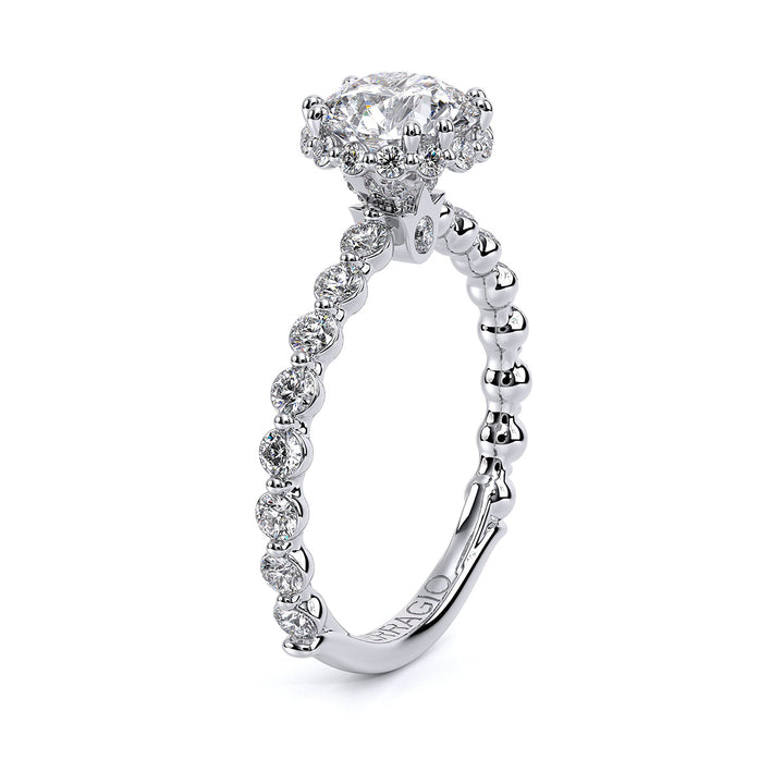 Renaissance Round Halo Diamond Ring